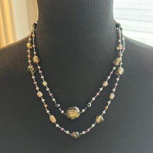 Layered Premier designs, hand blown glass necklace